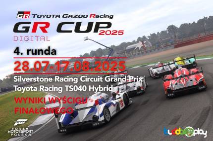 Wyniki wyścigu finałowego - 4. runda TOYOTA GR CUP DIGITAL – 28.07-17.08.2025 - Silverstone Racing Circuit Grand-Prix - Toyota Racing TS040 HYBRID